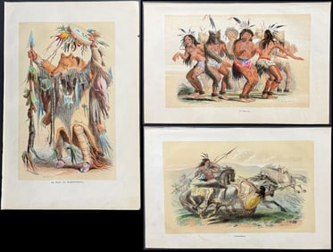 Catlin - 4 Native American Engravings