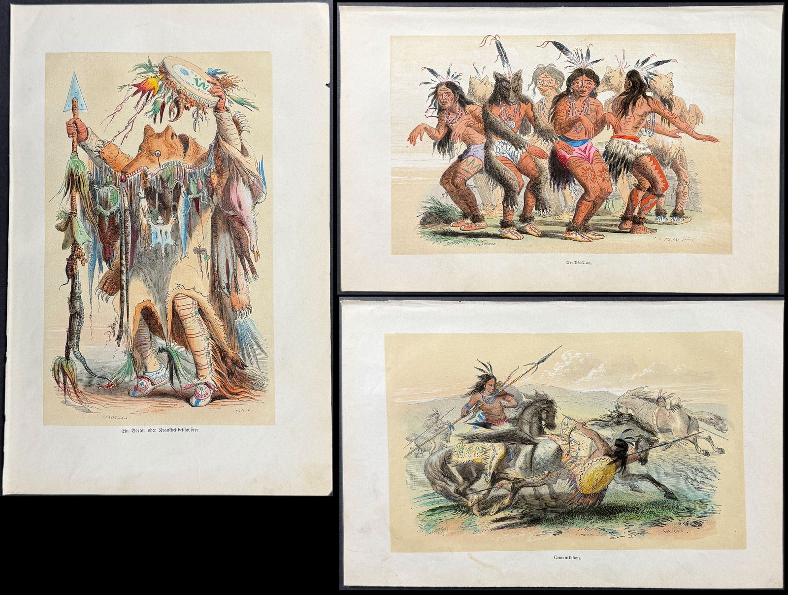Catlin - 4 Native American Engravings (1 of 5)