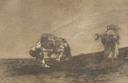 Goya - El Mismo Vuelca un Toro en la Plaza de Madrid [The Same Man Throws a Bull in the Ring at