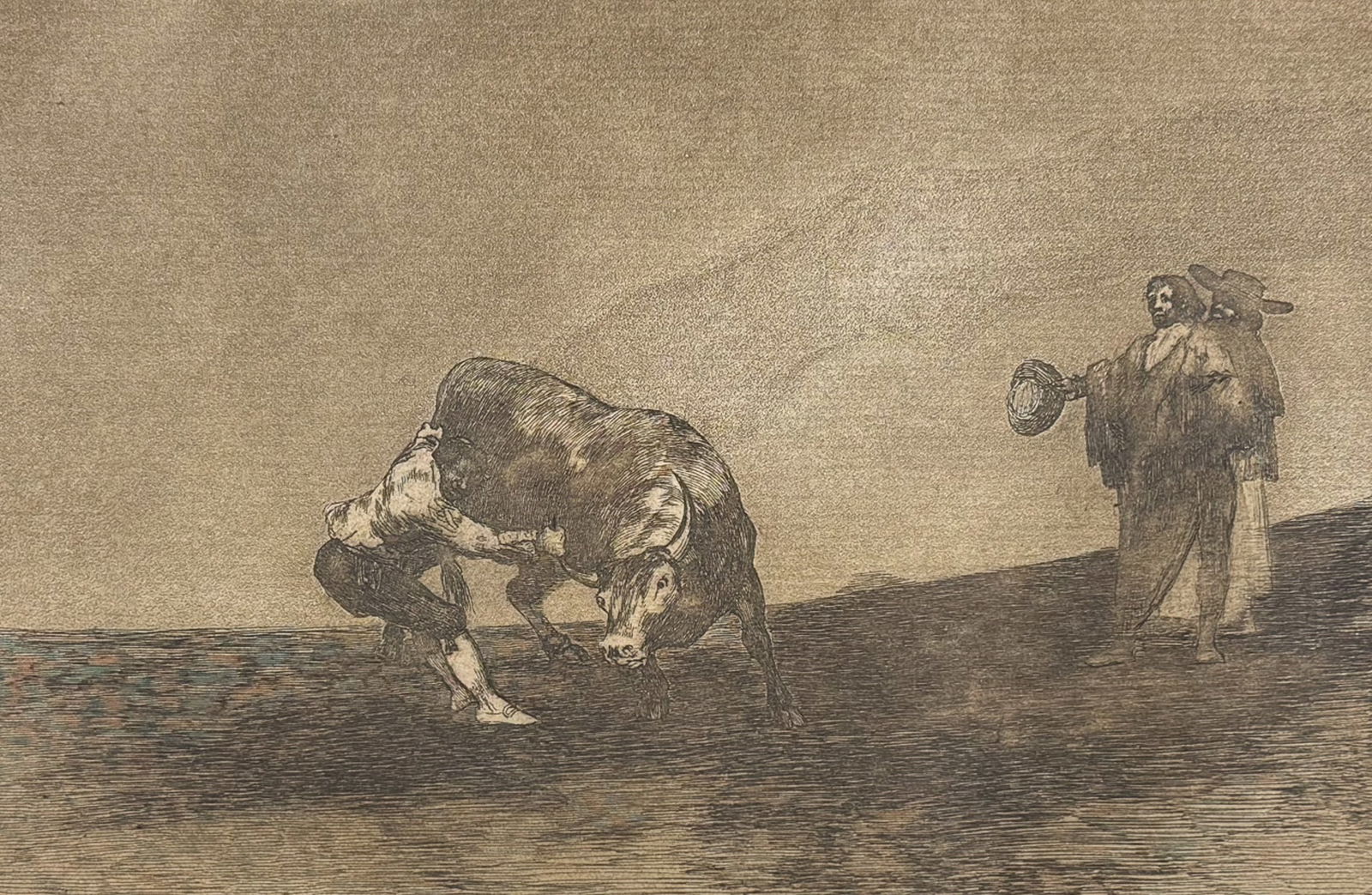 Goya - El Mismo Vuelca un Toro en la Plaza de Madrid [The Same Man Throws a Bull in the Ring at (1 of 3)