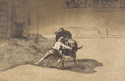 Goya - El Famosa Martincho Poniendo Banderillas al Quiebro [The Famous Martincho Places the