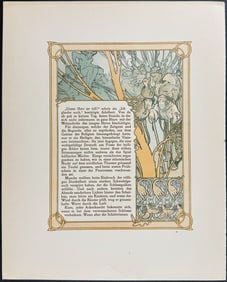 Mucha - 6 Ornately Illustrated Pages with Image and Text to each side