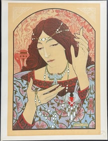 L'Estampe Moderne by Lenoir - Invocation a la Madone D'Onyx Vert