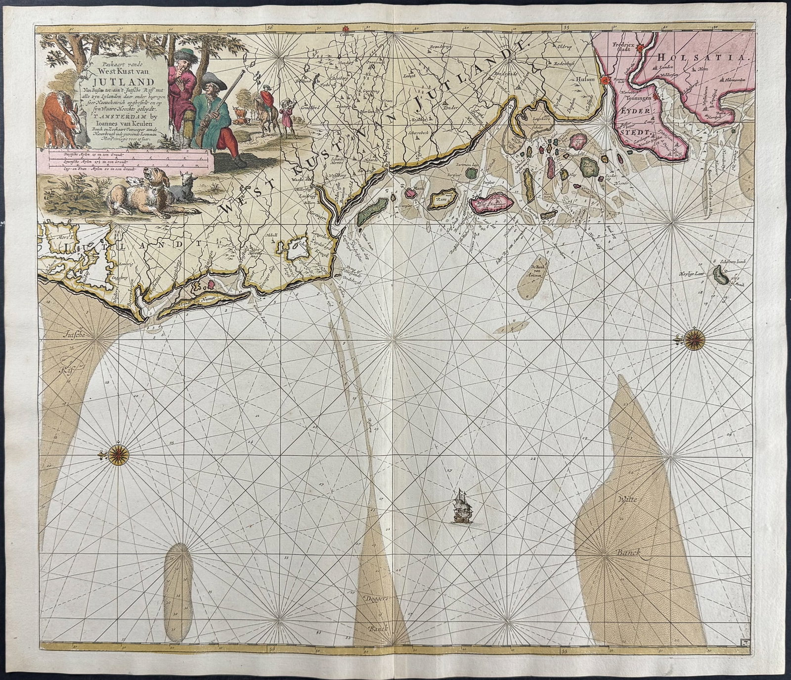 Van Keulen, Rare - Chart of Denmark (West Coast of Jutland) (1 of 1)