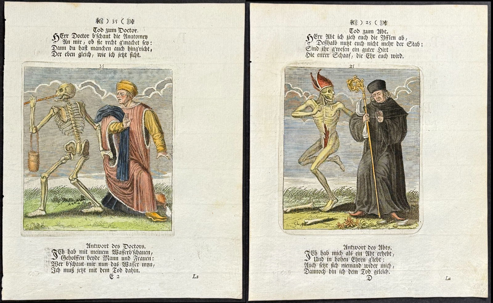 Merian - Pair of Dance of Death Engravings (1 of 3)