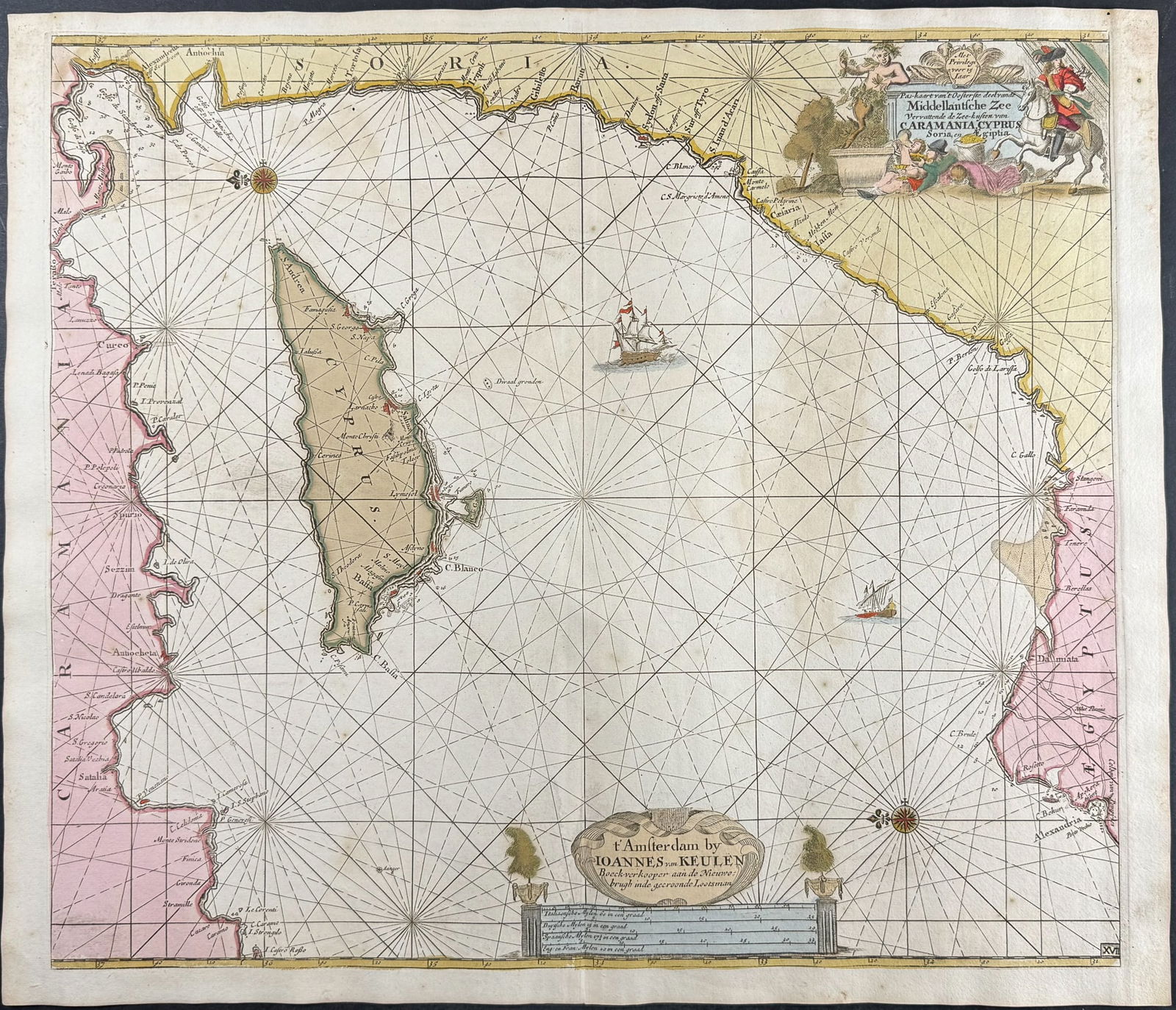Van Keulen, Rare - Map of the Eastern Mediterranean (1 of 1)