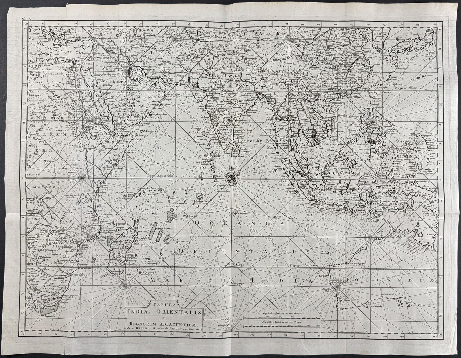 Valentijn - Chart of the Indian Ocean (Part of Africa, Asia, India, East Indies, New Holland (1 of 1)
