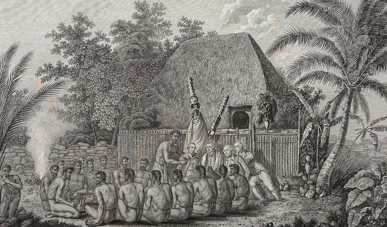 Captain Cook, Folio - An Offering before Captain Cook, in the Sandwich Islands (Hawaii). 60 (1 of 2)