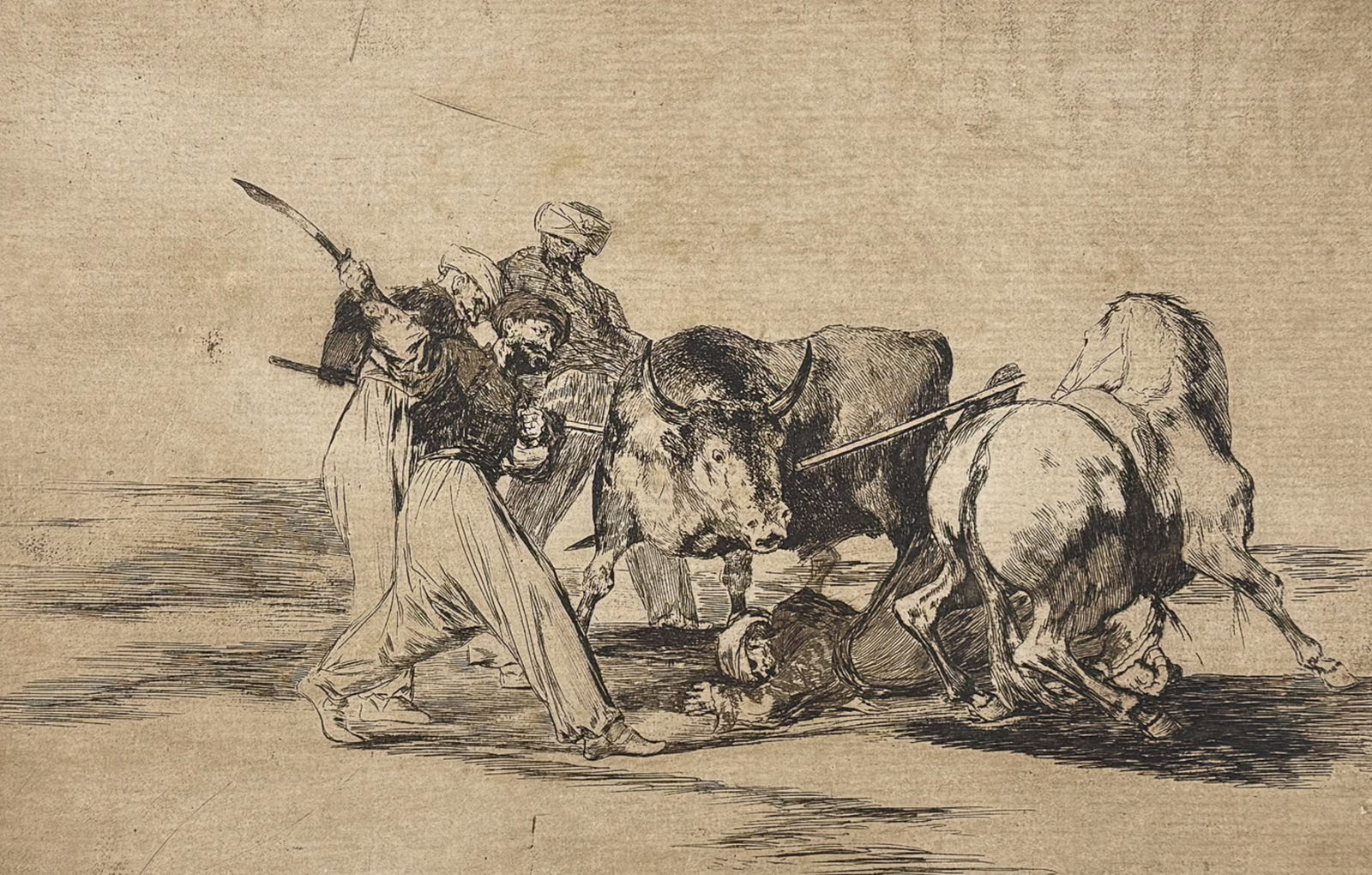 Goya - Los Moros Establecis en Espana, prescindiendo de las Supersticiones de su Alcoran, Adoptaron (1 of 3)