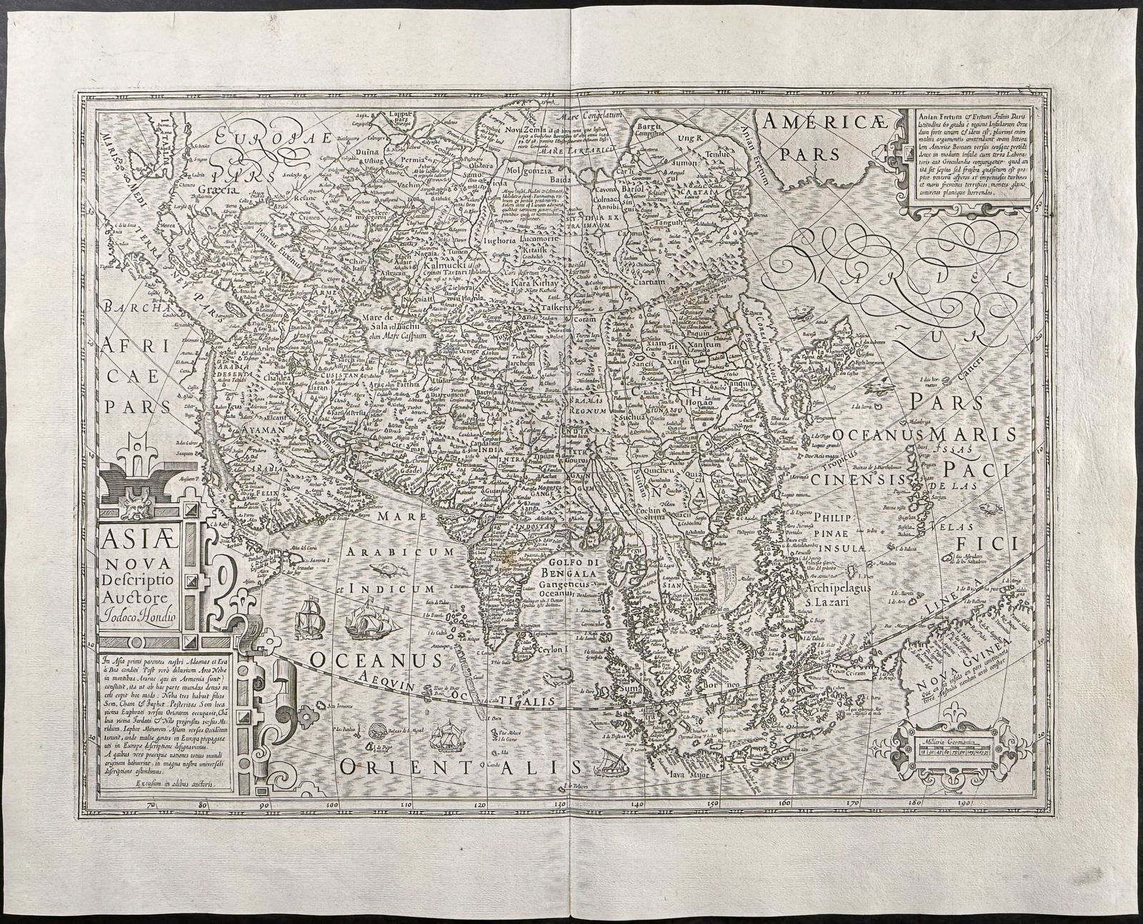 Mercator, pub. 1630 - Map of Asia (1 of 2)