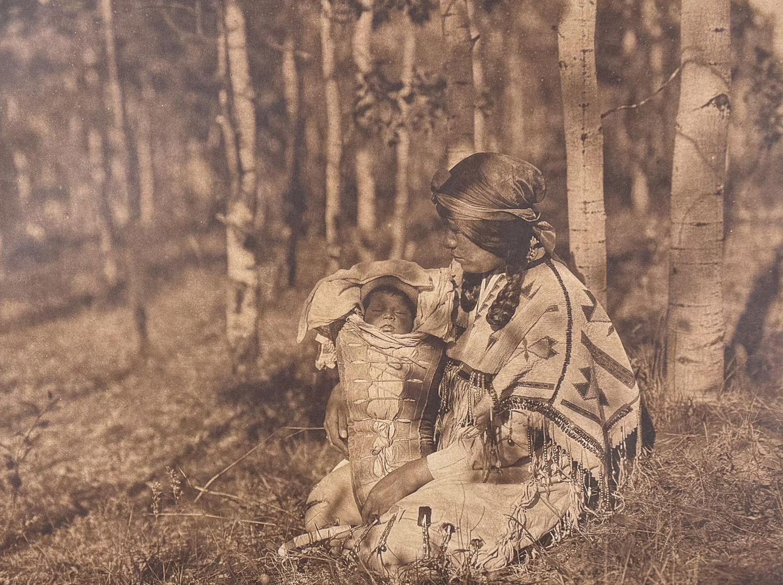 Edward Curtis, Folio - Assiniboin Mother & Child (1 of 2)