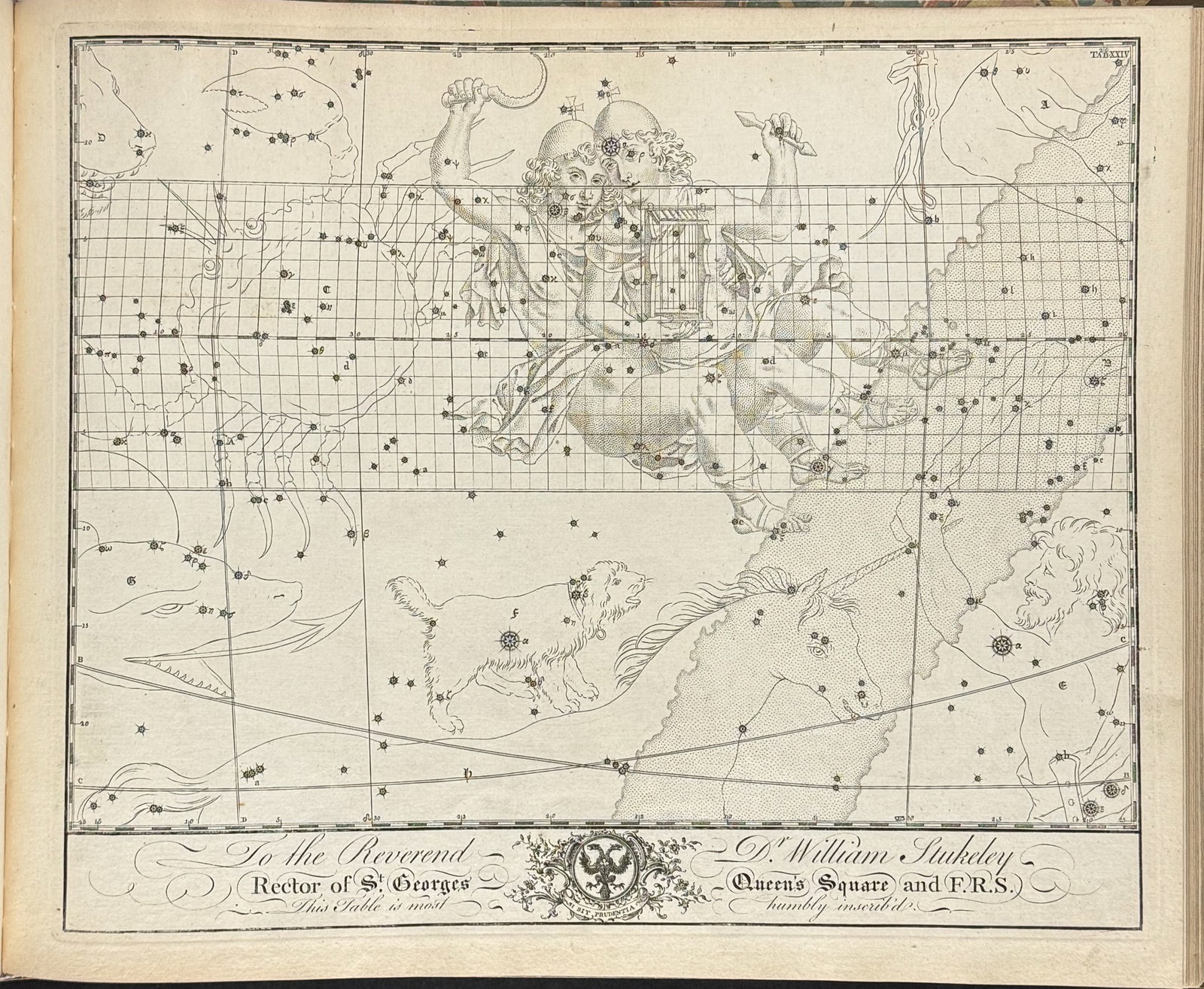 Bevis, Rare - Constellation or Star Chart: Gemini (Twins) [Dedicated to Reverend Dr. William (1 of 1)