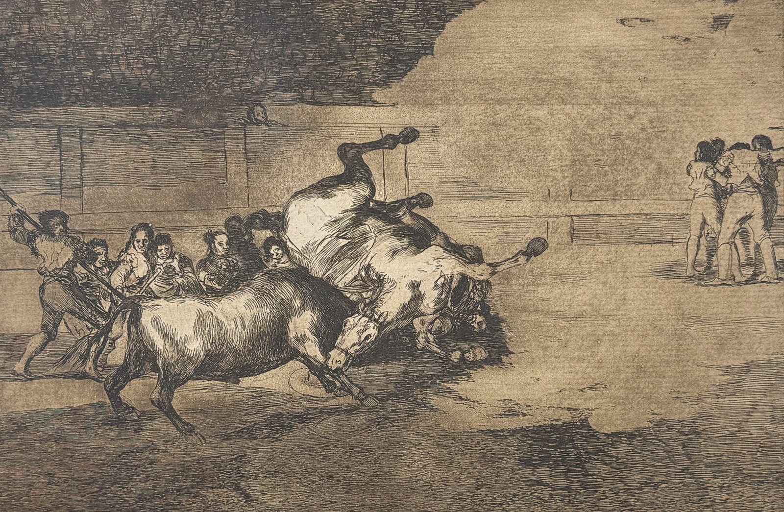 Goya - Cheval Renverse par un Taureau (Horse thrown by a Bull) (1 of 2)