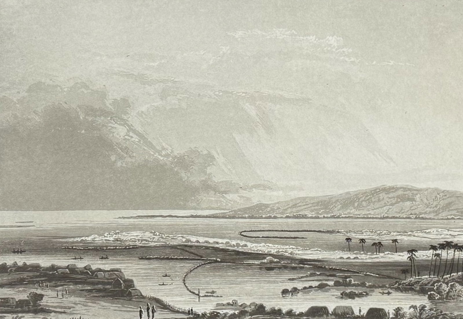 Byron, Hawaii - Fish Ponds at Honoruru, Oaha (Honolulu, Sandwich Islands) (1 of 2)