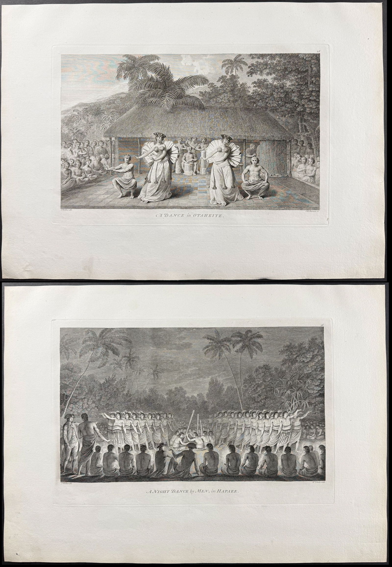 Cook, Folio - 4 Engravings of Dances of Otaheite, Tongataboo, & Hapaee (1 of 5)