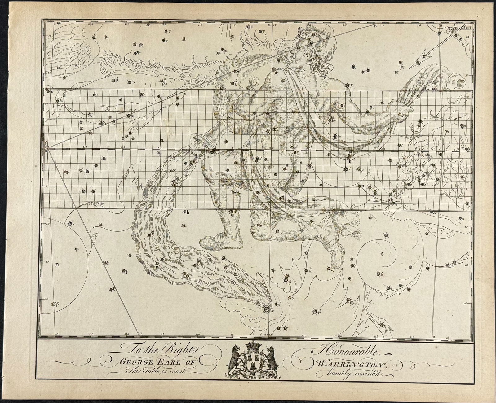 Bevis, Rare - Constellation or Star Chart of Aquarius (1 of 1)