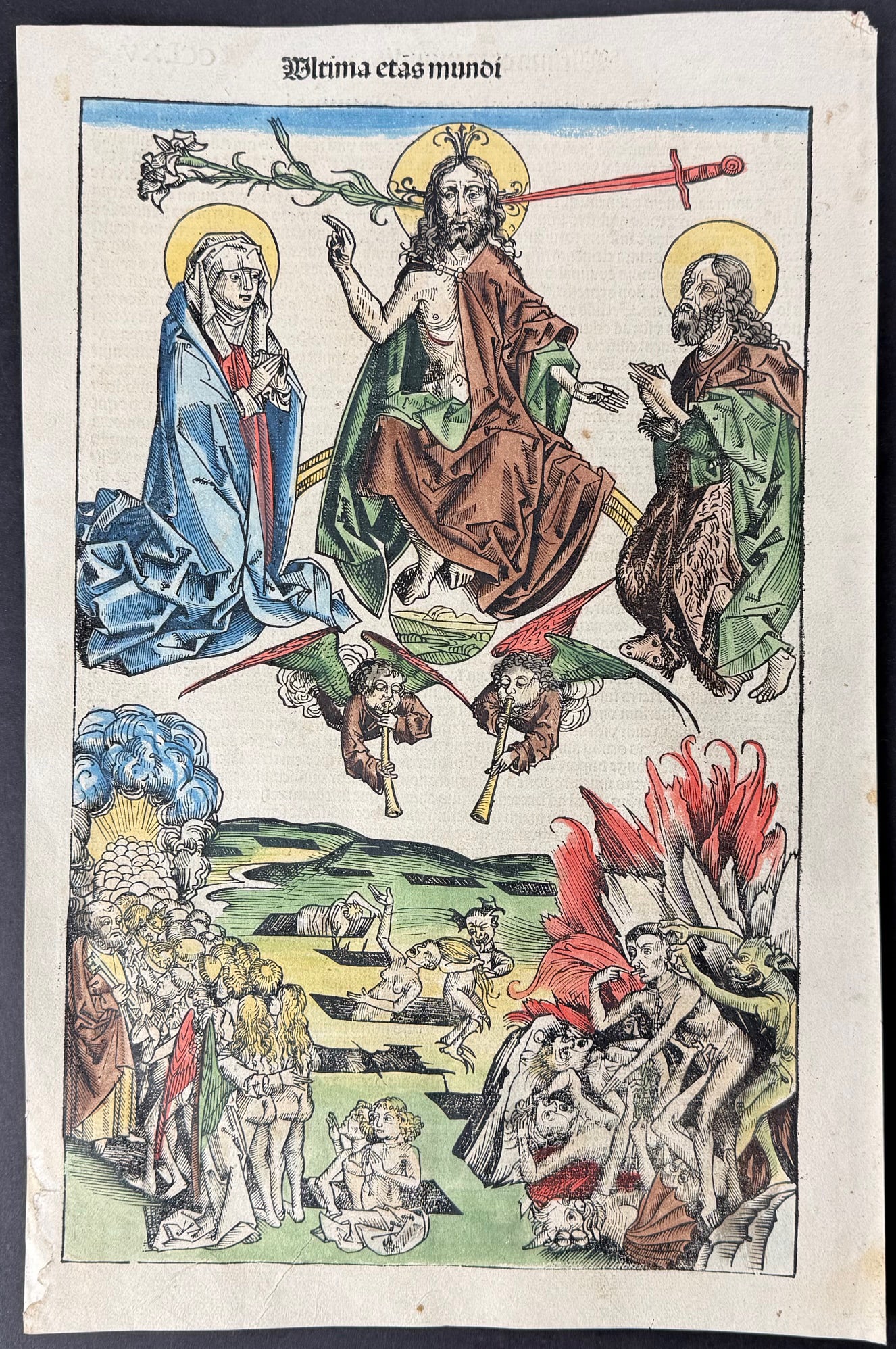 Schedel, pub. 1493 - The Last Judgement (Ultima etas mundi) (1 of 2)