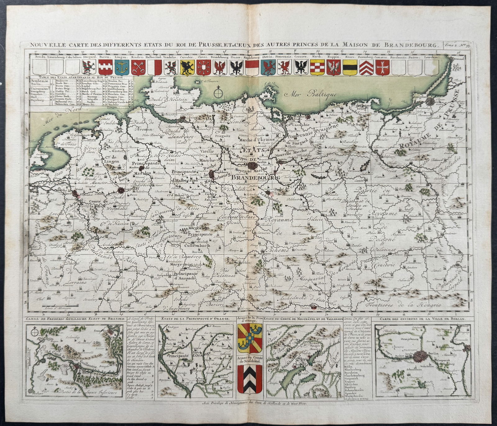 Chatelain - Map of Prussia, Brandebourg (1 of 1)
