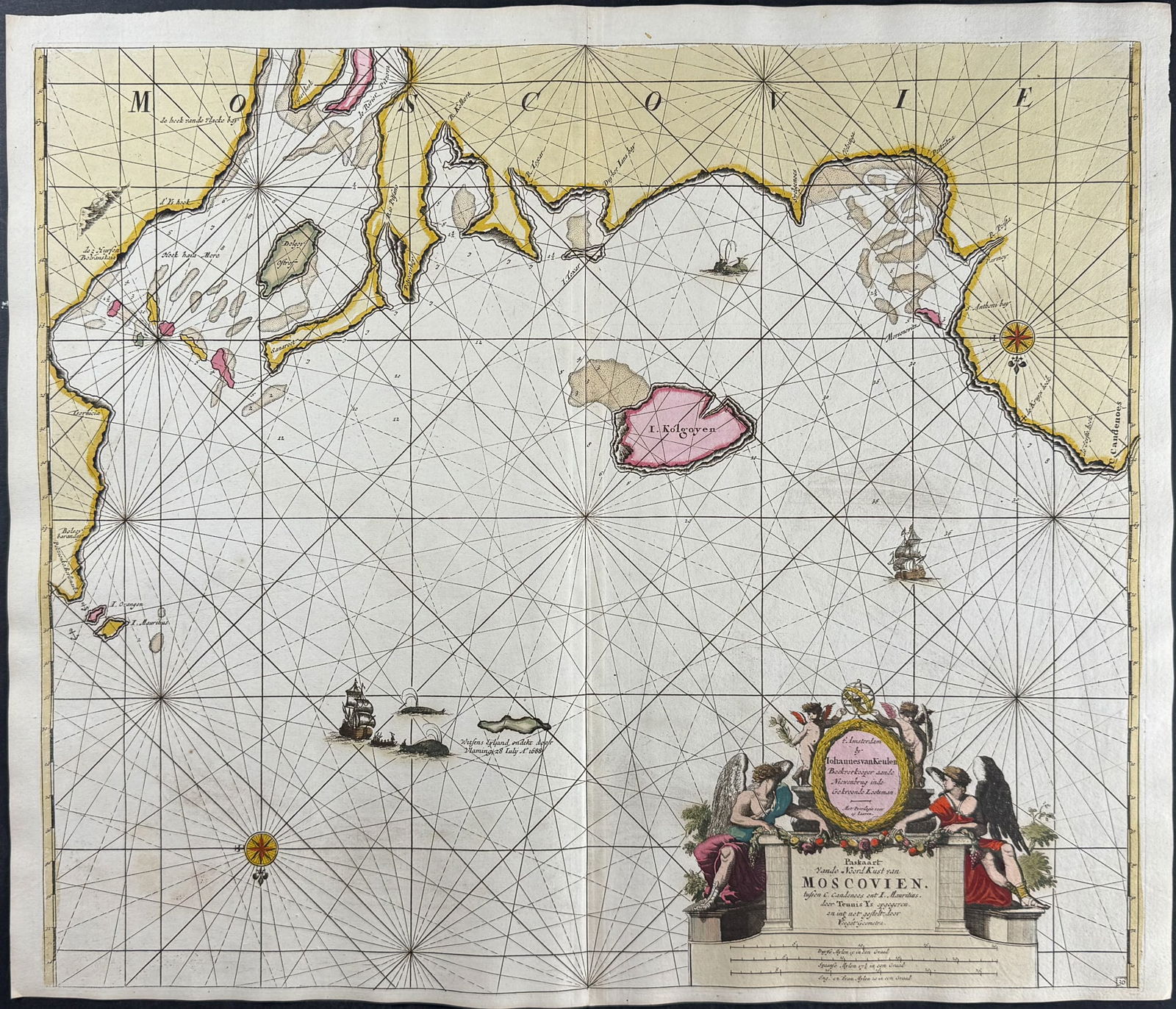 Van Keulen, Rare - Chart of the North Coast of Moscow (Barents Sea) (1 of 1)