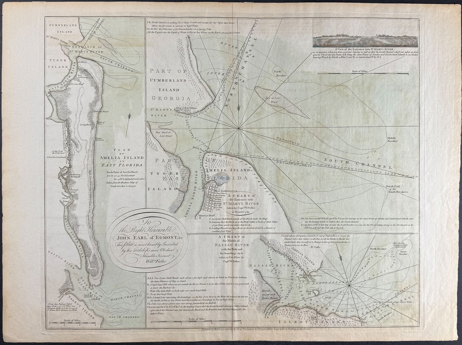 Jefferys - Important Early Map of NE Florida (Plan of Amelia Island in East Florida...) (1 of 2)