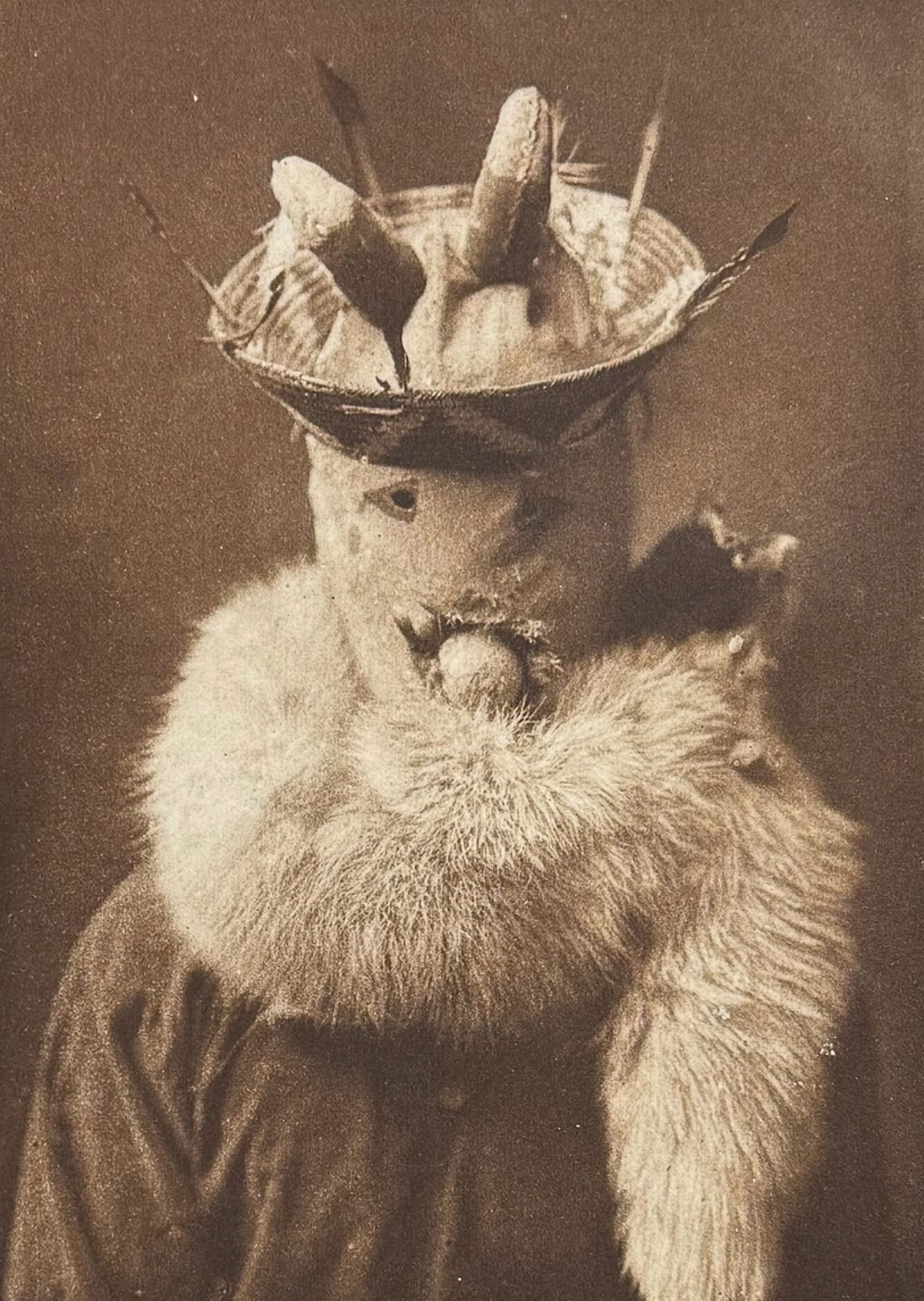 Edward Curtis - Ga'askidi - Navaho: This moving photogravure in quarto size is from Edward Curtis's The North American Indian being a Series of Volumes Picturing and Describing the Indians of the United States and Alaska. Edited by