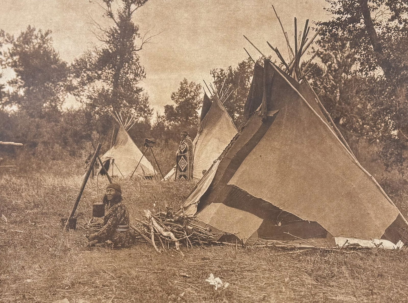 Edward Curtis, Folio - A Sarsi Camp (1 of 2)