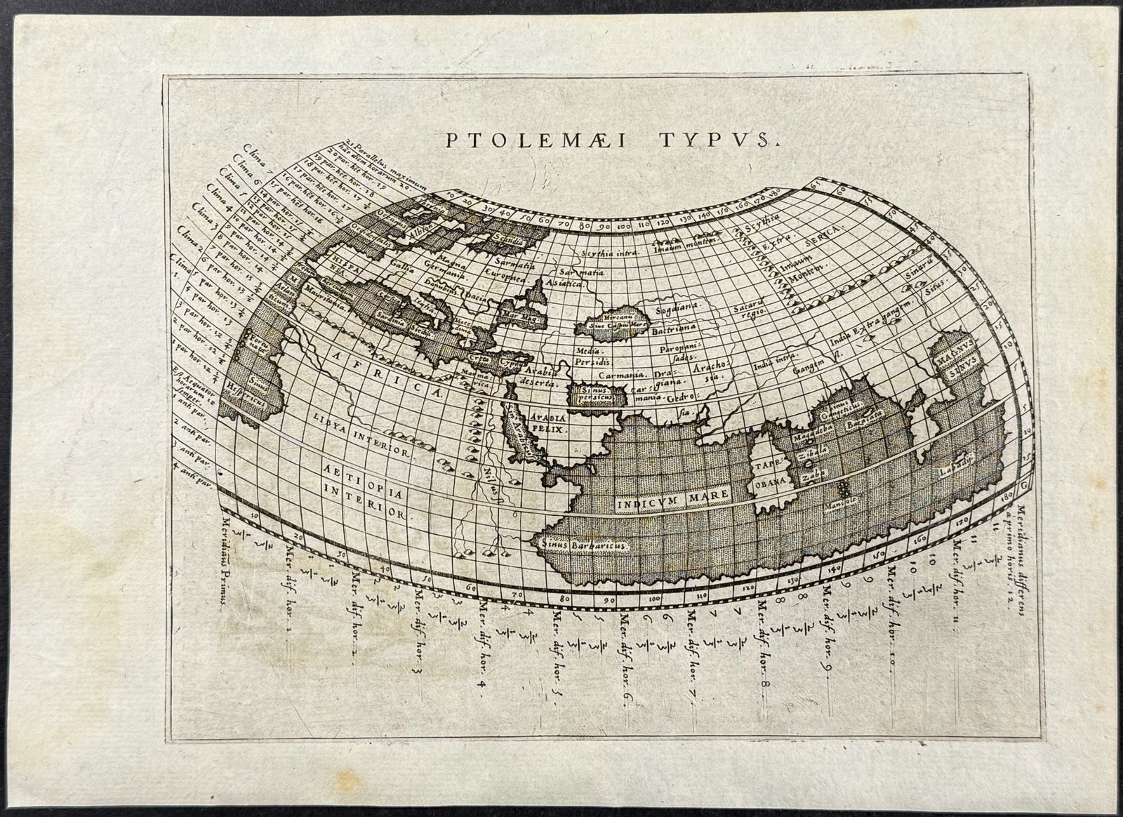 Magini's Ptolemy, pub. 1596 - Map of the Ancient World (Africa, Europe, Asia) (1 of 1)