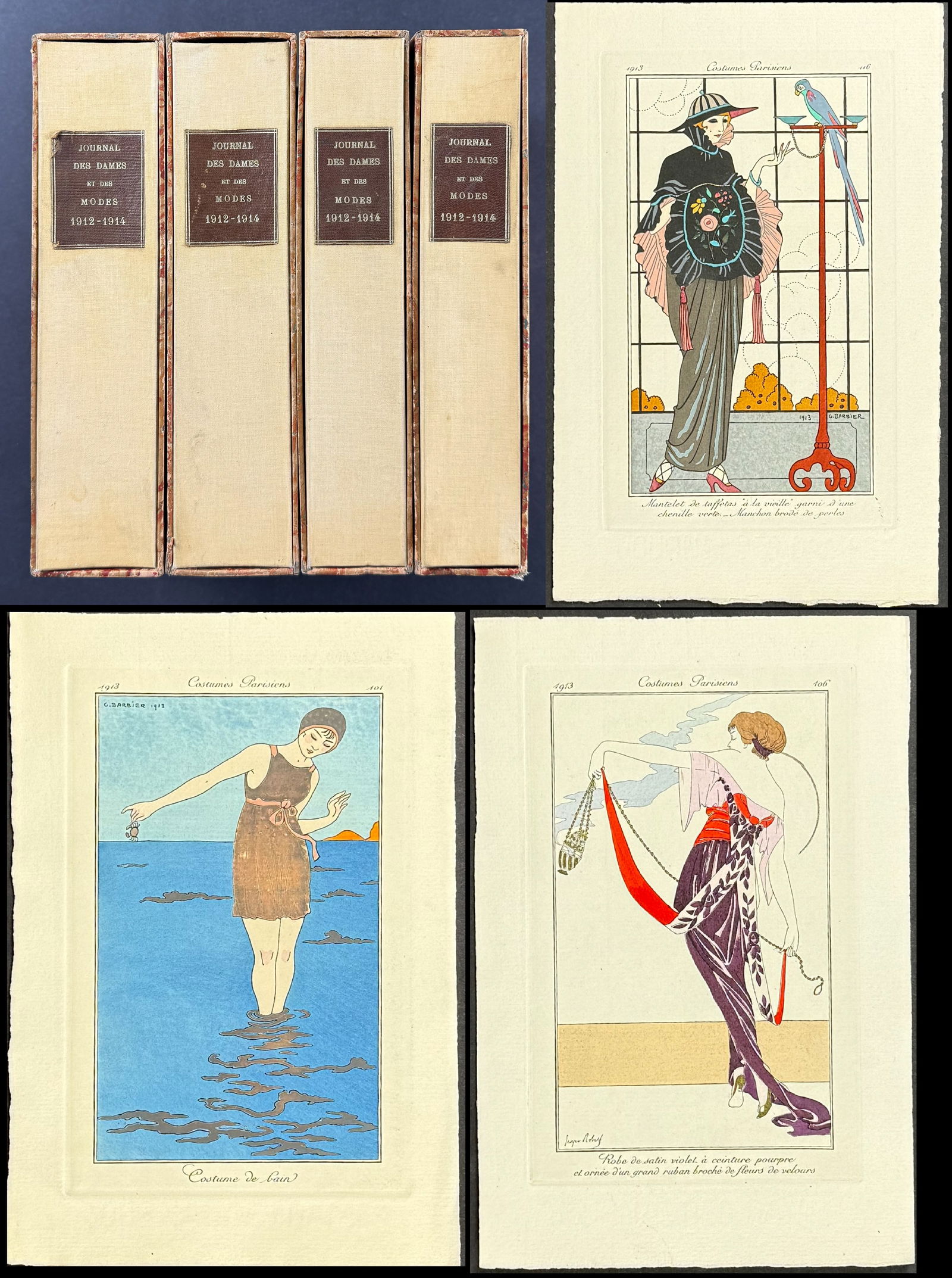 Complete Run of Journal des Dames with 186 Fashion Pochoirs (1 of 16)