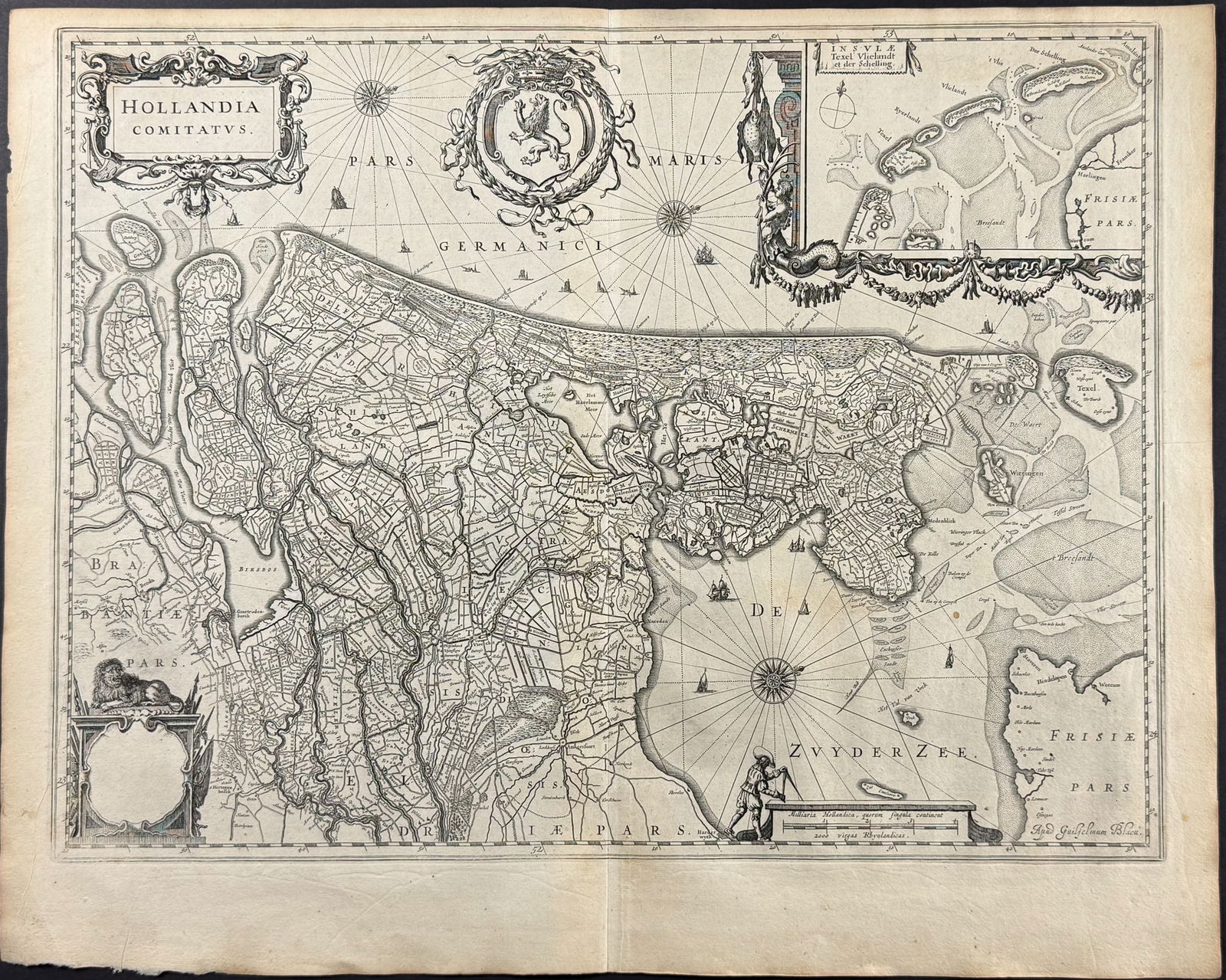 Blaeu - Map of Holland or the Netherlands (1 of 2)