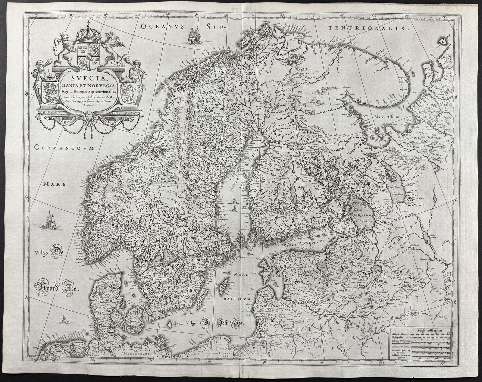 Blaeu - Map of Scandinavia (Norway, Sweden, Finland) (1 of 2)