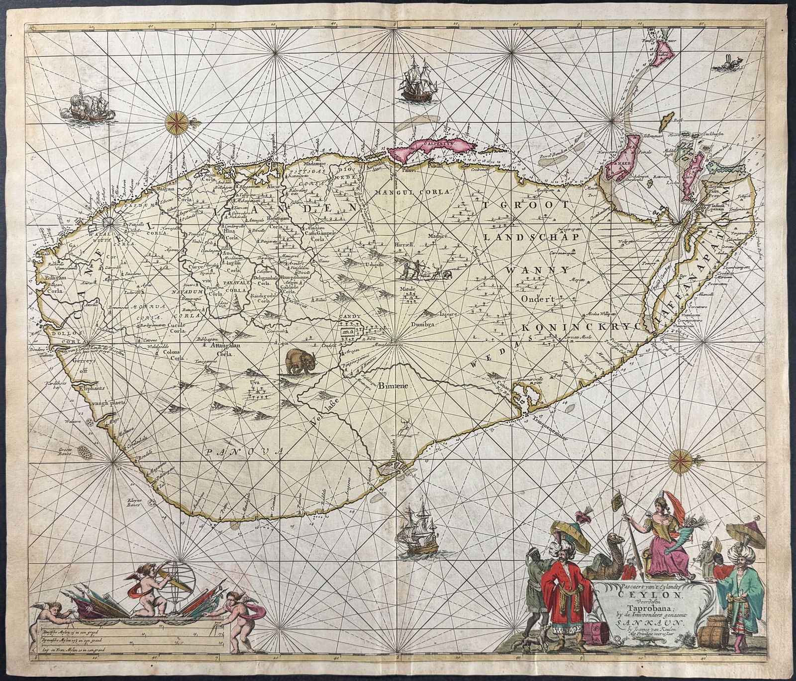 Van Keulen, Rare - Map of Ceylon (1 of 1)