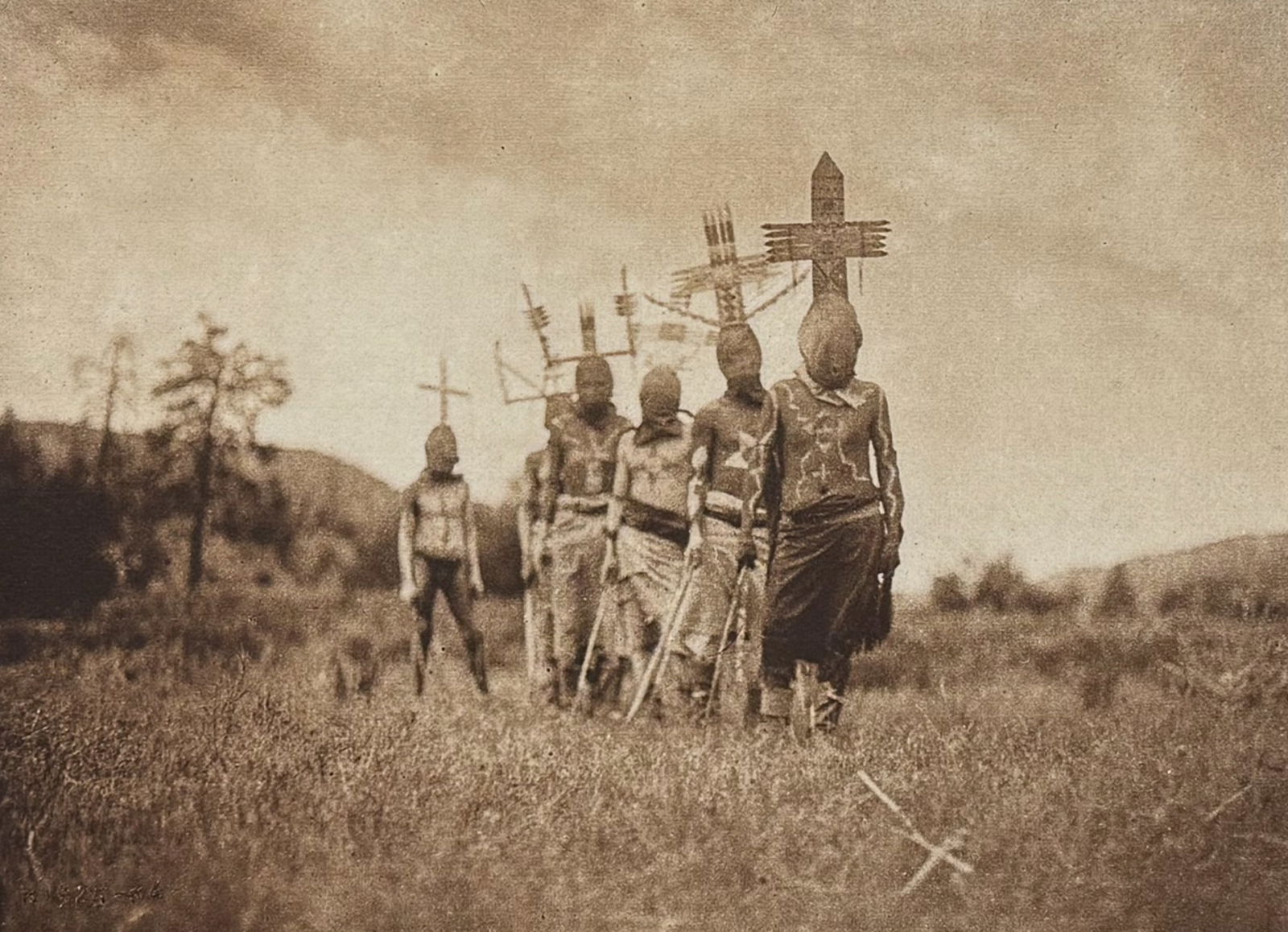 Edward Curtis - Apache Gaun: This moving photogravure in quarto size is from Edward Curtis's The North American Indian being a Series of Volumes Picturing and Describing the Indians of the United States and Alaska. Edited by