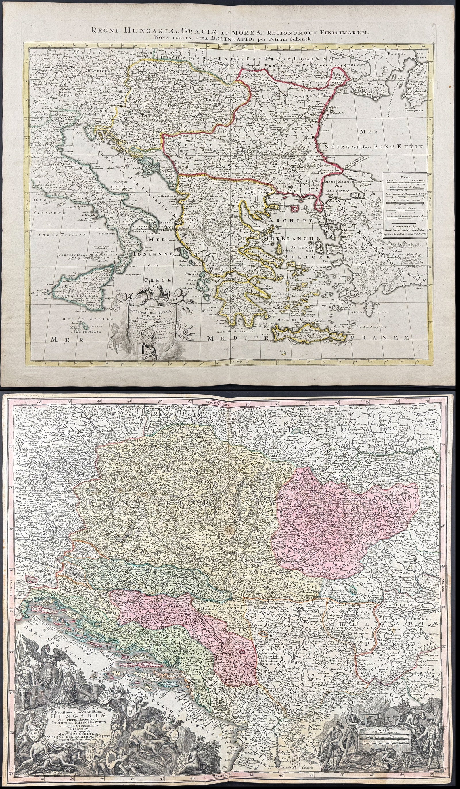 6 Maps of Hungary from Moll, Ortelius, Schenck, Visscher, Elwe, & Seutter: Moll - Map of Hungary Description of the work: This engraved map is from Herman Moll's The Compleat Geographer: or, The Chorography and Topography of all the Known Parts of the Earth. This is from the