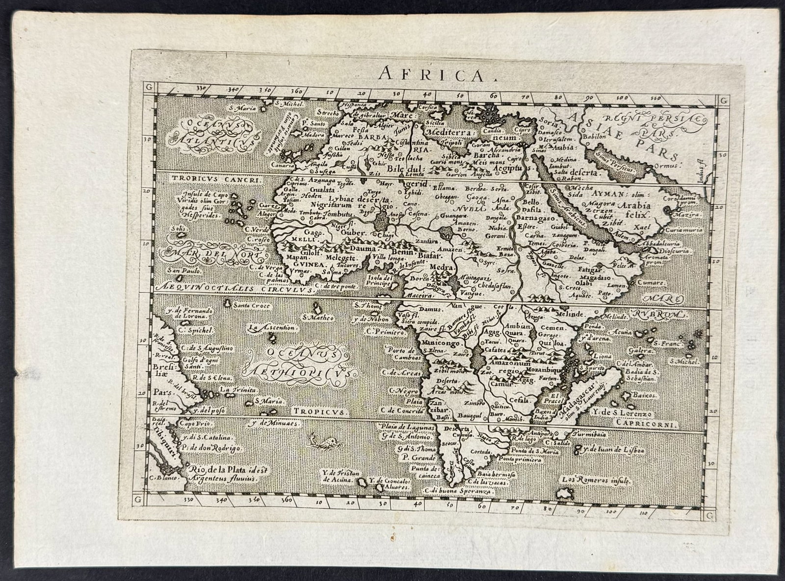 Magini's Ptolemy, pub. 1596 - Map of Africa (1 of 1)