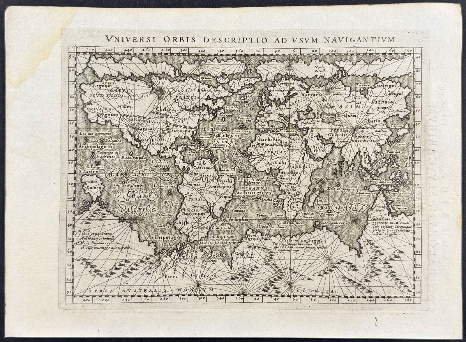Magini's Ptolemy, pub. 1596 - Map of the World (1 of 1)