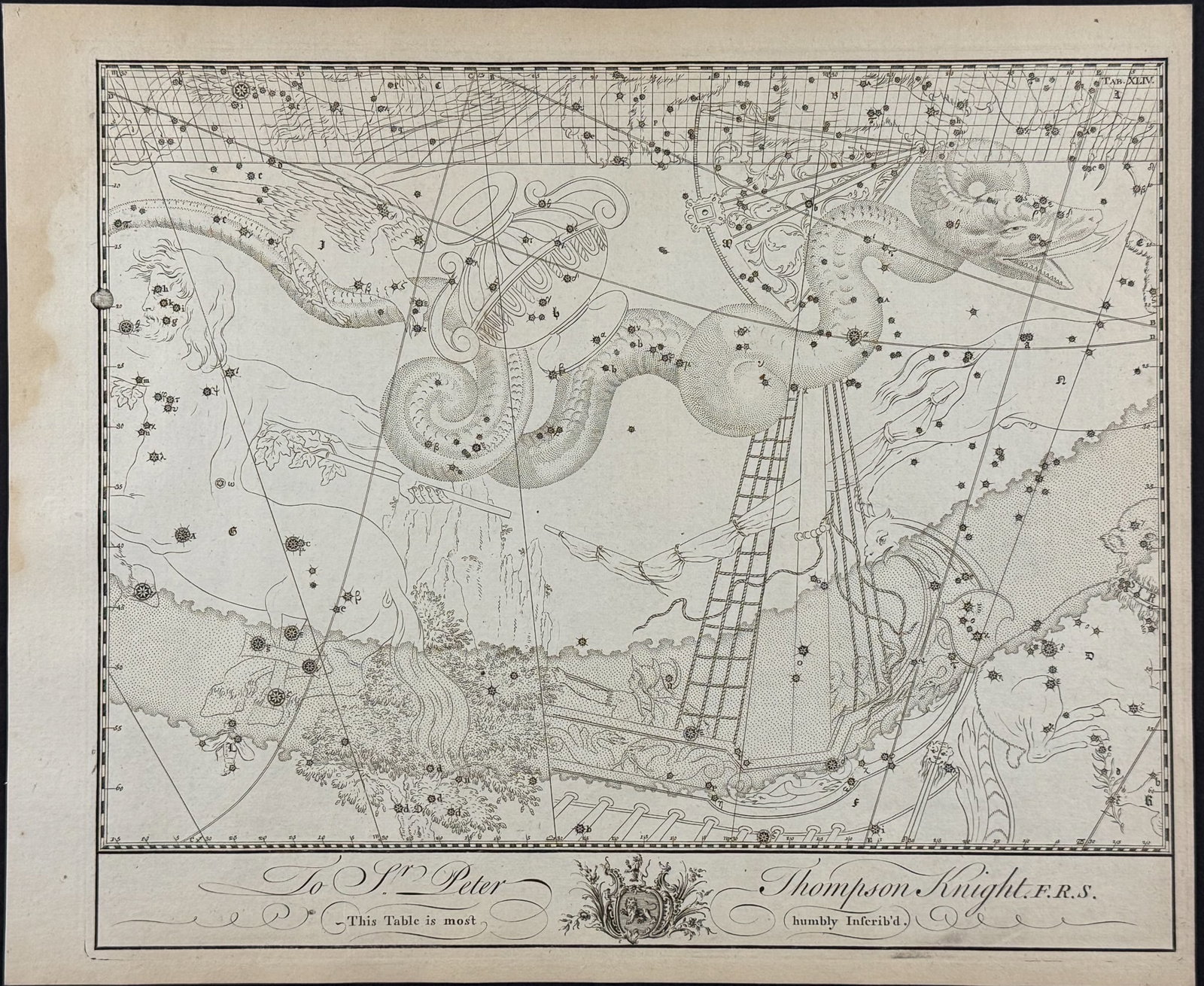 Bevis, Rare - Constellation or Star Chart of Serpent, Argo Navis, Centaur (1 of 1)