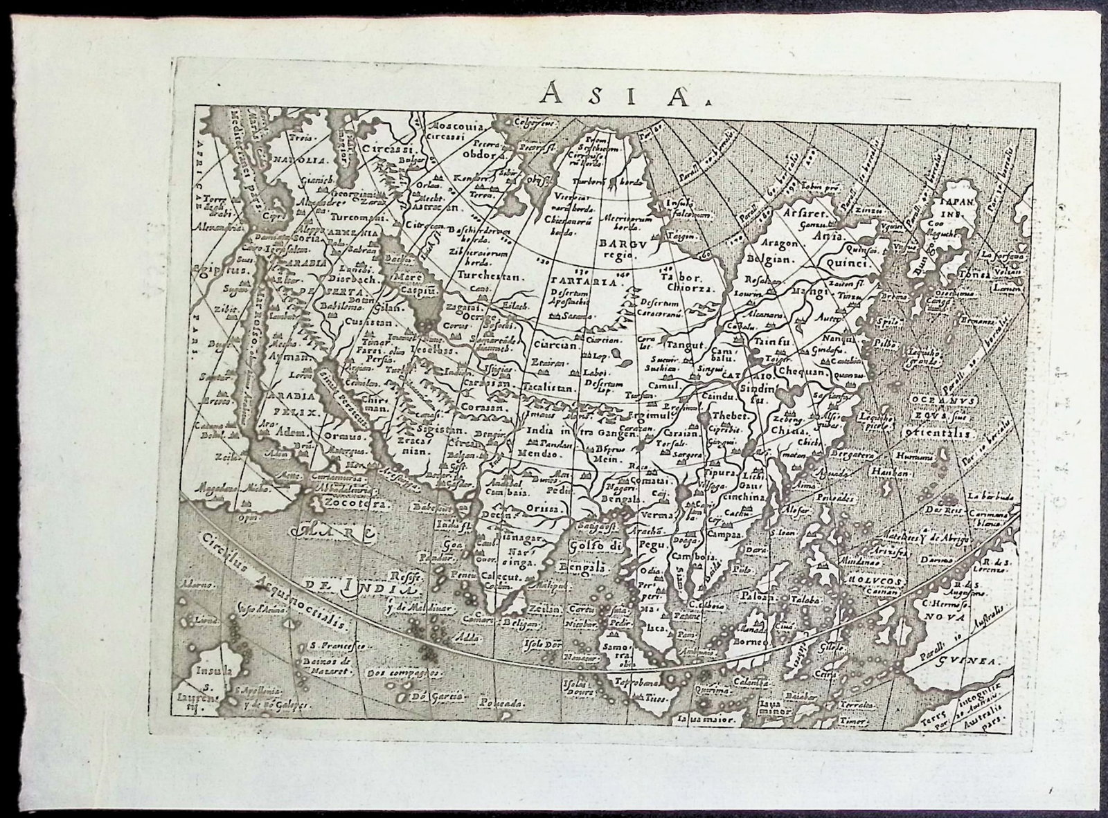 Magini's Ptolemy, pub. 1596 - Map of Asia (1 of 1)