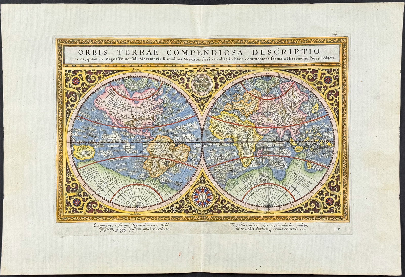 Magini's Ptolemy, pub. 1596 - Map of the World (1 of 2)