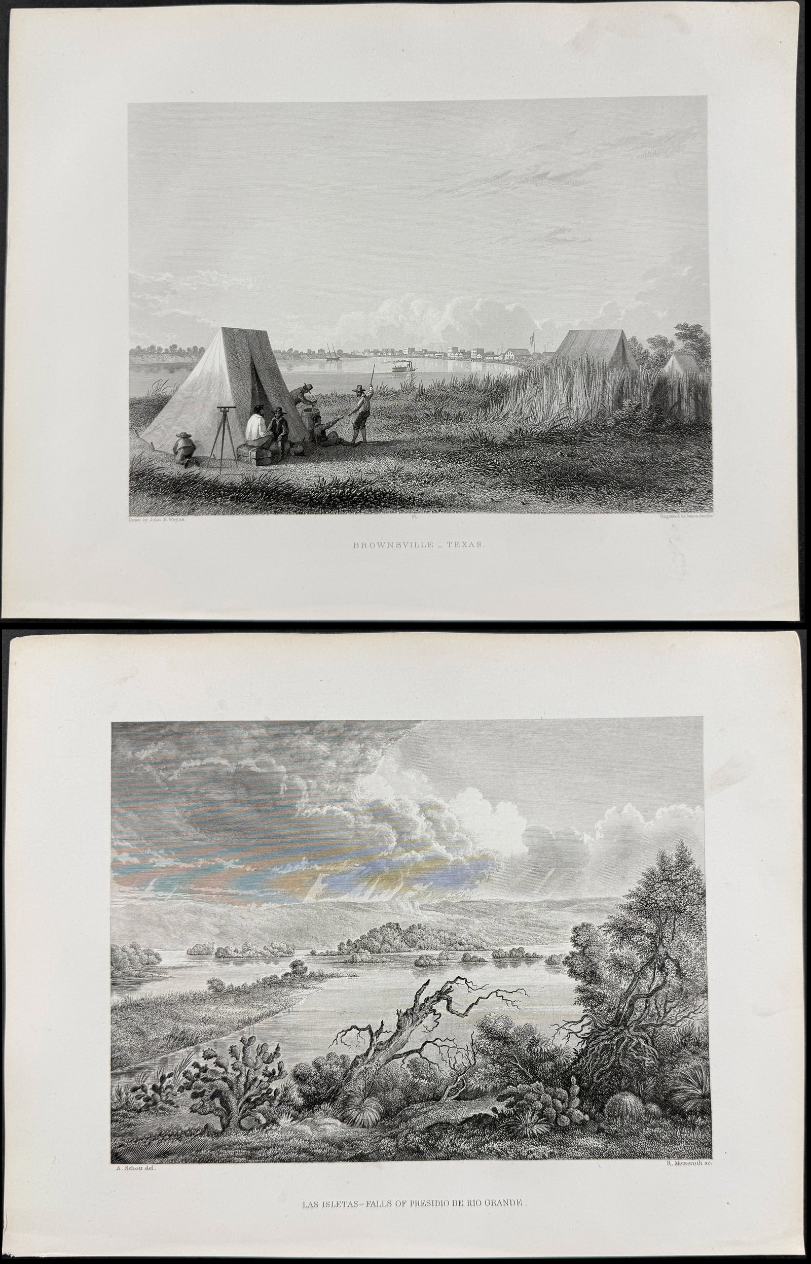Wilkes - 5 Engravings of Texas & American Landscapes (1 of 6)