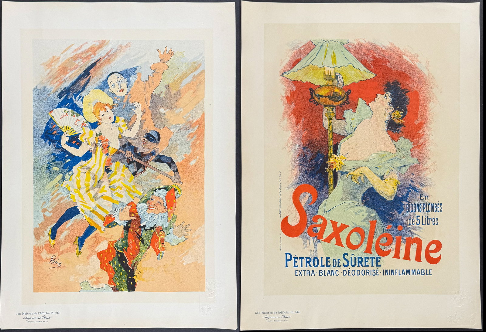 Maitres Affiches - 9 Poster Lithographs: This first edition, folio lithograph after a poster is from Les Maitres de l'Affiche. The work was published by Imprimerie Chaix under the direction of Jules Cheret in Paris between 1896 and 1900. The