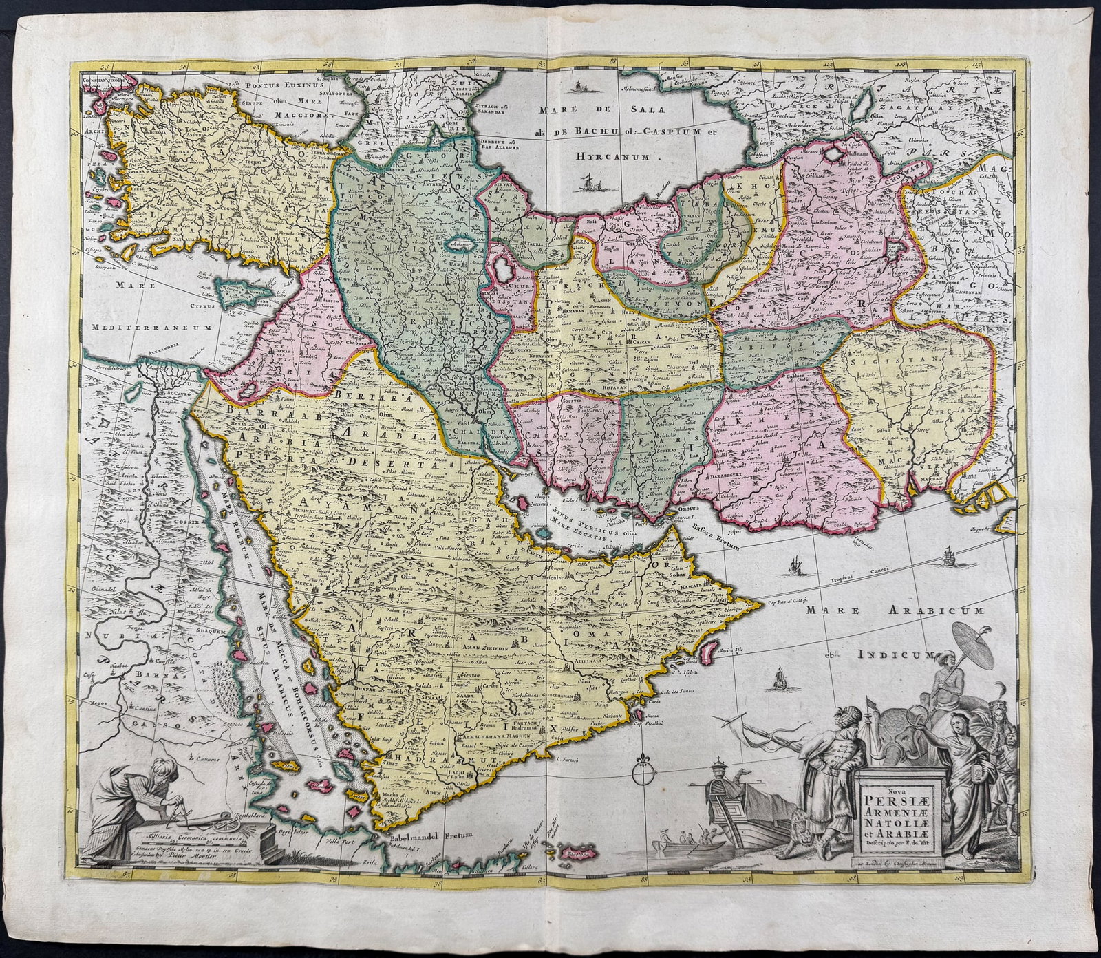 Visscher - Map of Persia, Armenia, Turkey (Natolia), and the Arabian Peninsula (1 of 1)