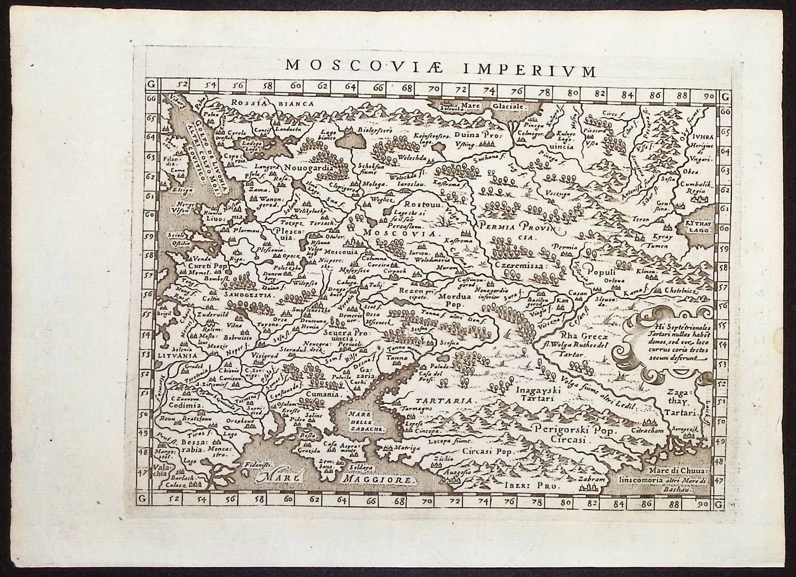 Magini's Ptolemy, pub. 1596 - Map of Moscow, Russia (1 of 1)