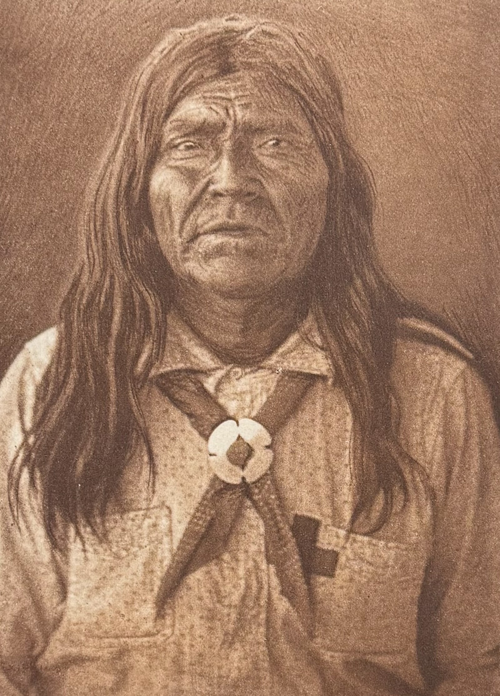 Edward Curtis - Das Lan - Apache: This moving photogravure in quarto size is from Edward Curtis's The North American Indian being a Series of Volumes Picturing and Describing the Indians of the United States and Alaska. Edited by