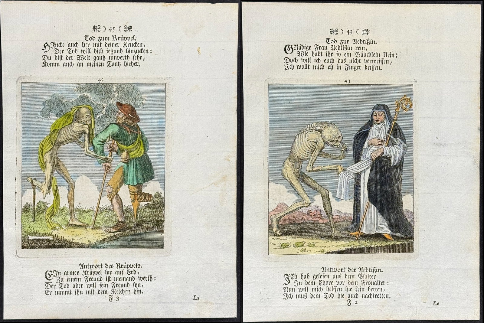 Merian - Pair of Dance of Death Engravings (1 of 3)