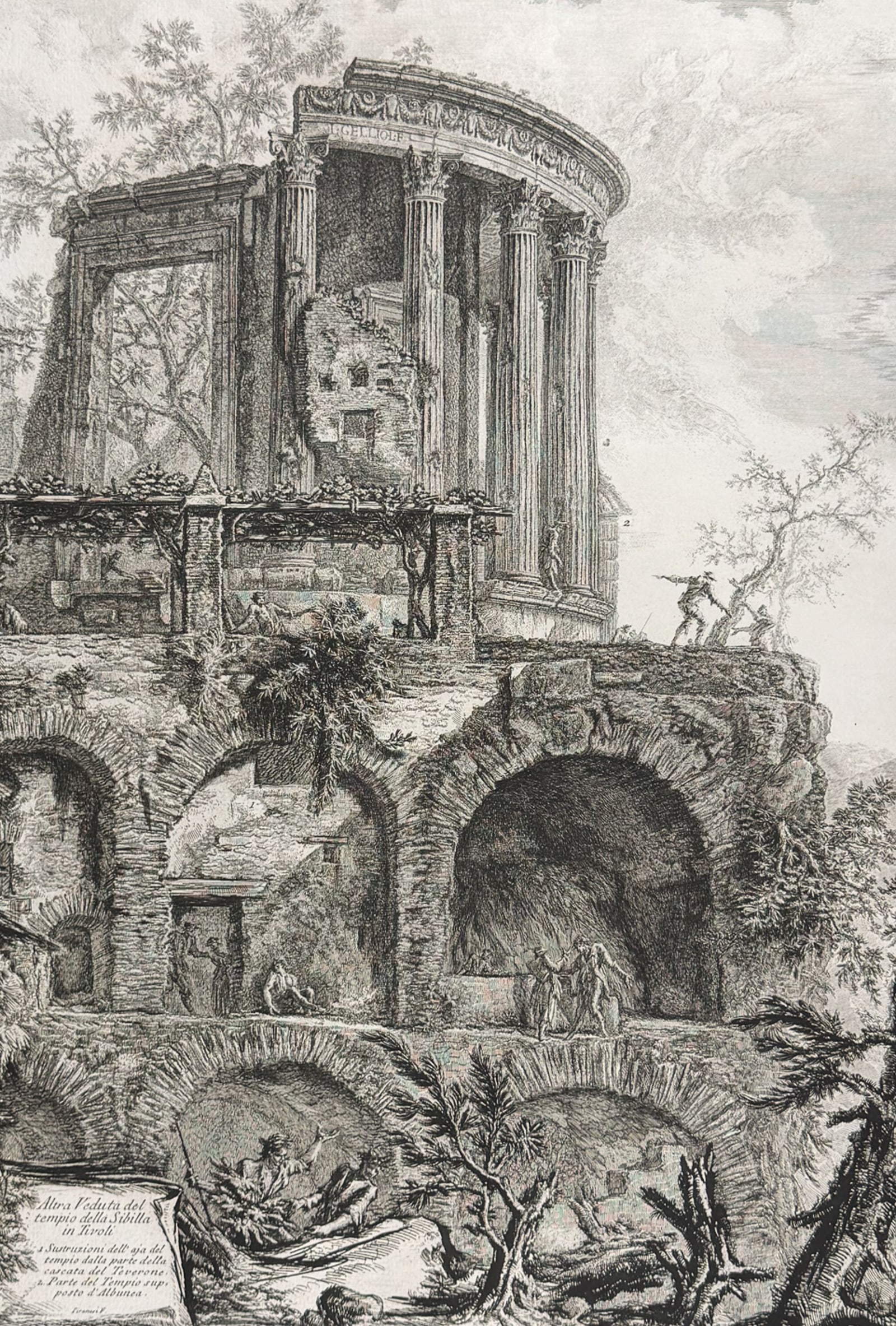 Piranesi, Folio - Another View of the Temple of the Sibyl in Tivoli [Altra Veduta del tempio della (1 of 2)