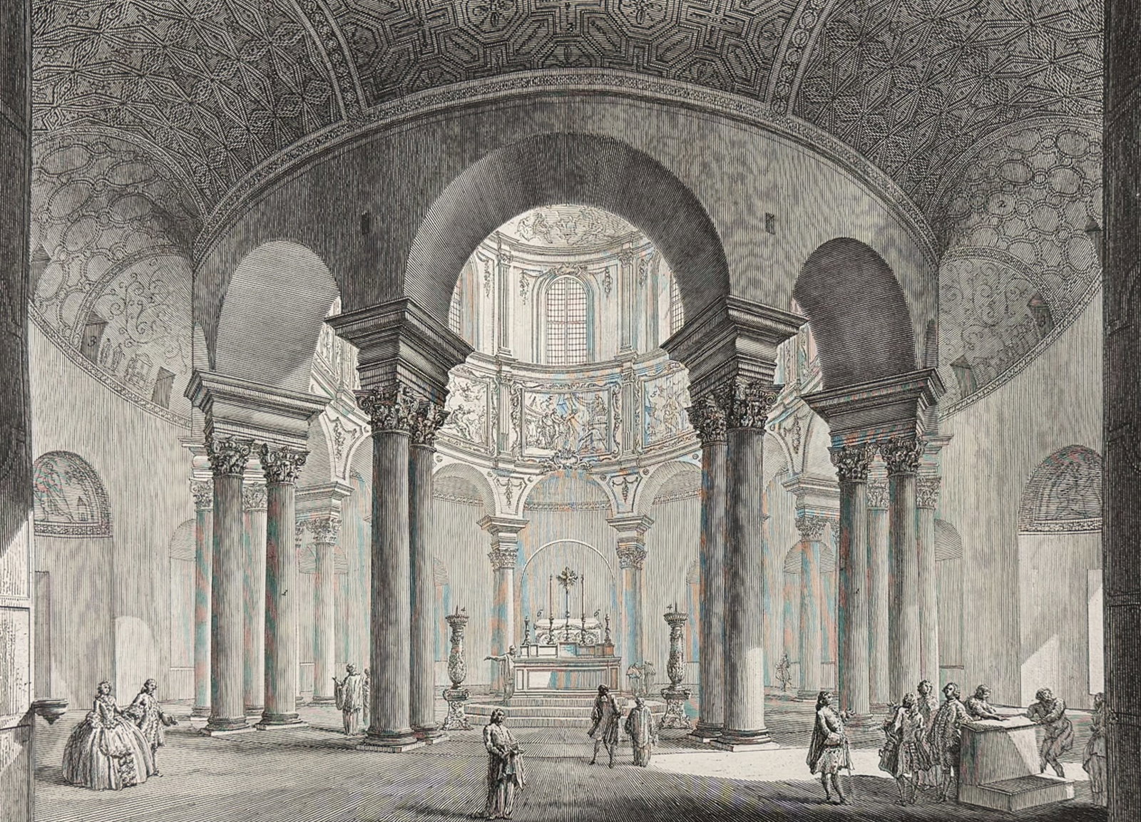Piranesi, Folio - Interior View of the Tomb of Saint Costanza, Built by Constantine the Great (1 of 2)
