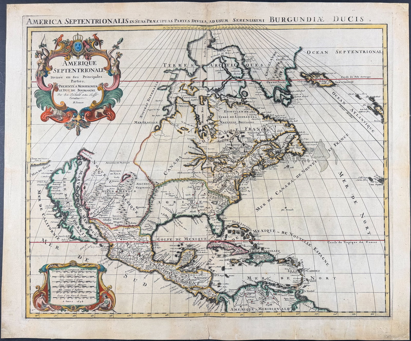 Jaillot & Mortier,pub. 1694 - Map of North America [Amerique Septentrionale Divisee en ses (1 of 2)