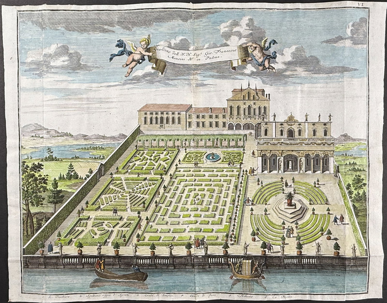 Volckamer - Gardens - Giardino delln.h. sig Gio. Francesco. 6: This magnificent and rare engraving is from Johann Volckamer's Nuremberg Hesperides. This is from the first German edition published in Nuremberg for the author between 1708 and 1714. It was one of