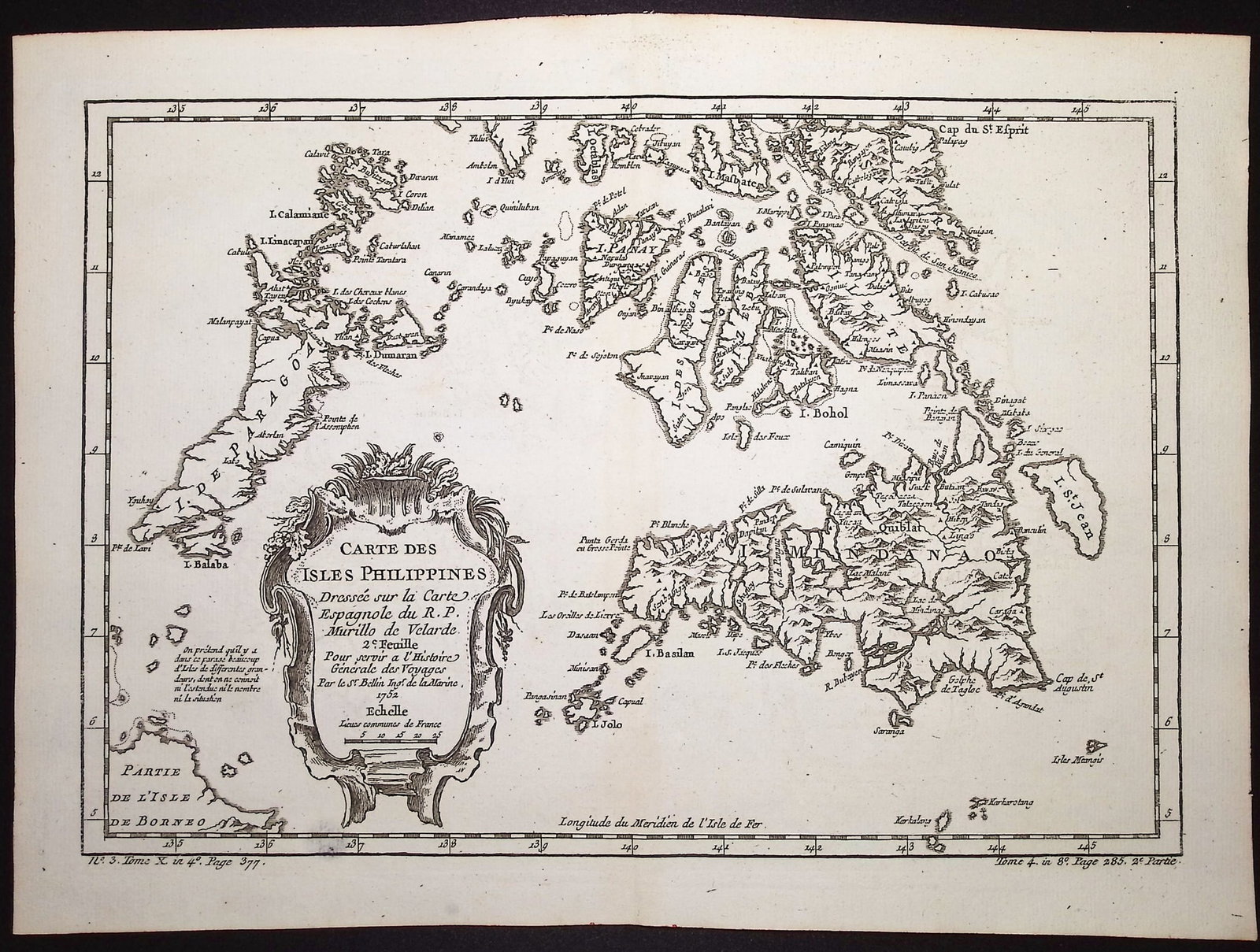 Prevost - Map of the Philippines: This fine engraving is from Antoine-Francois Prevost d'Exiles's Histoire Generale des Voyages, ou nouvelle collection de toutes les relations de voyages par mer et par terre, qui ont ete publiees jusq