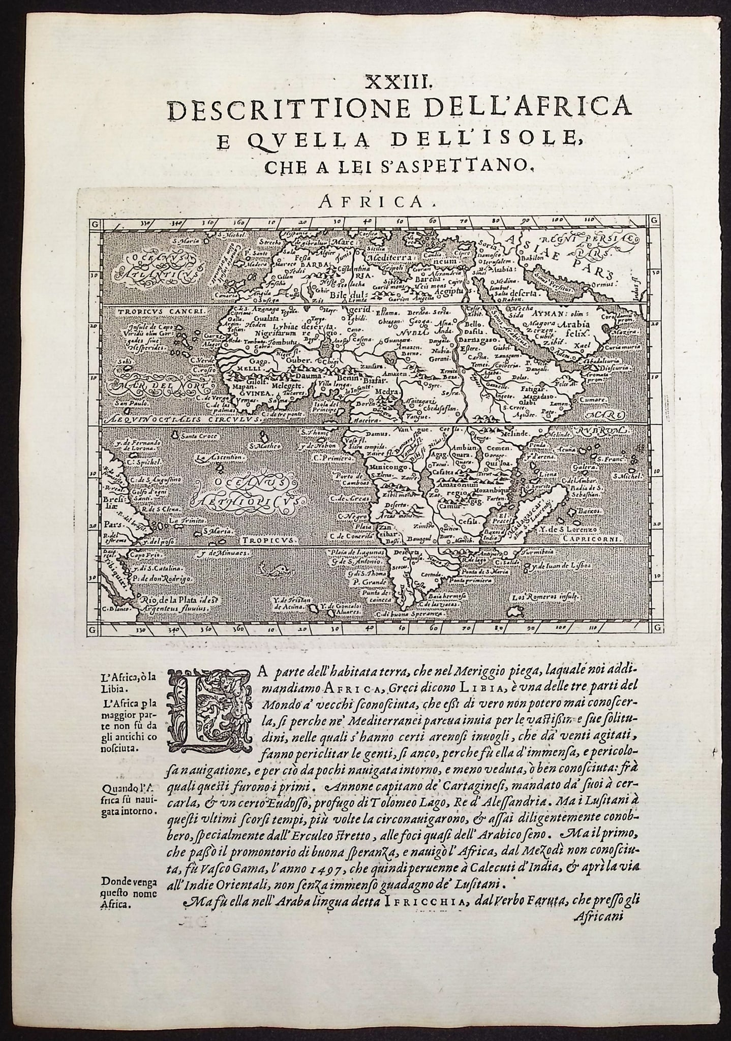 Cernoti & Magini's Ptolemy, pub. 1597 - Map of Africa (1 of 1)